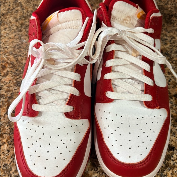 Nike Red and White Dunks - Picture 4 of 14